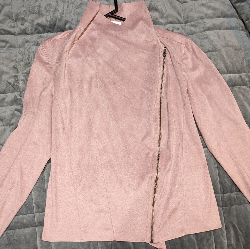 Women's Asymmetrical suede blazer
